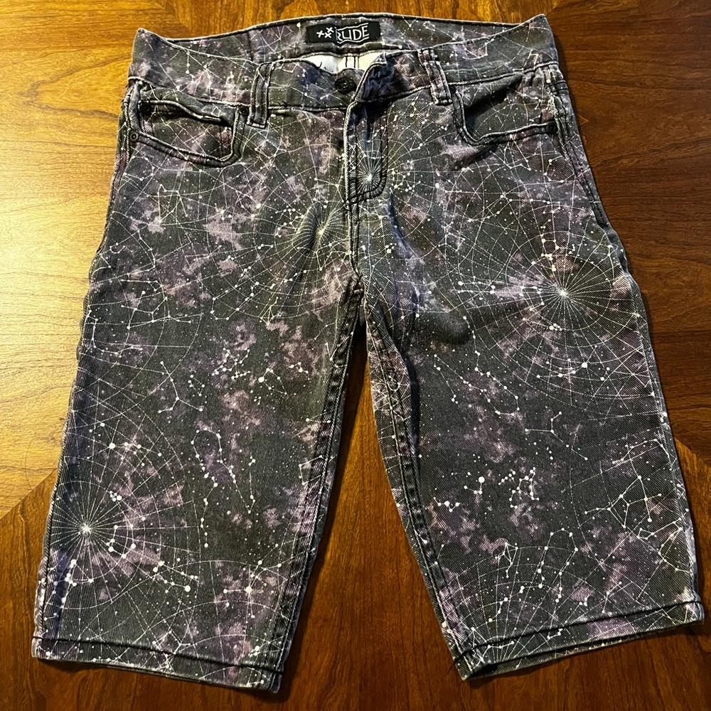 RUDE Cosmic Web Jean Shorts